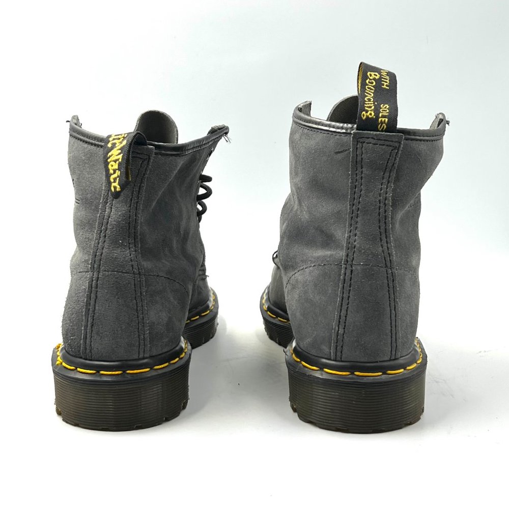 Dr Martens Grey Suede Boots - Picture 3 of 10